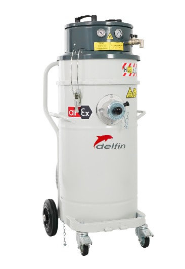 ATEX CERTIFIED COMPRESSED AIR WET & DRY VACUUM CLEANERS FOR ZONES 1, 2, 21, 22 802 WD AIREX